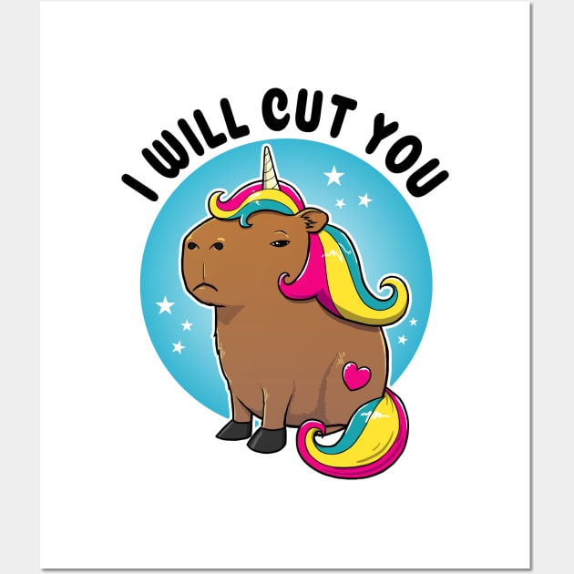 I will cut you Capybara Unicorn Wall Art by capydays